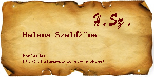 Halama Szalóme névjegykártya